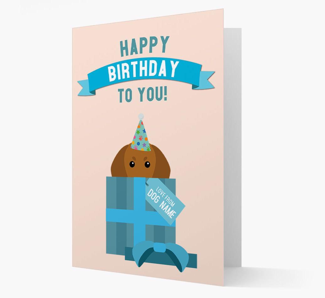 Personalized 'Happy Birthday to you! Love {dogsName}' Card