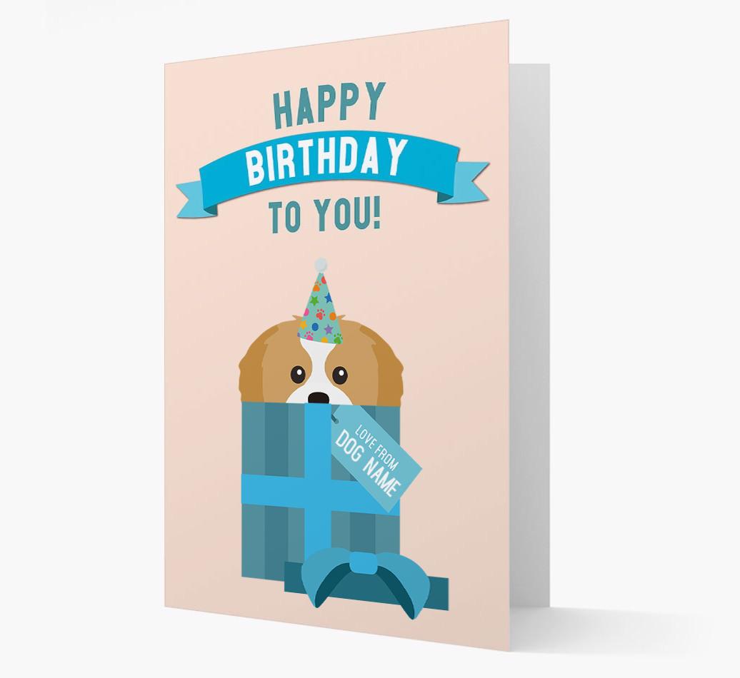 Personalized 'Happy Birthday to you! Love {dogsName}' Card