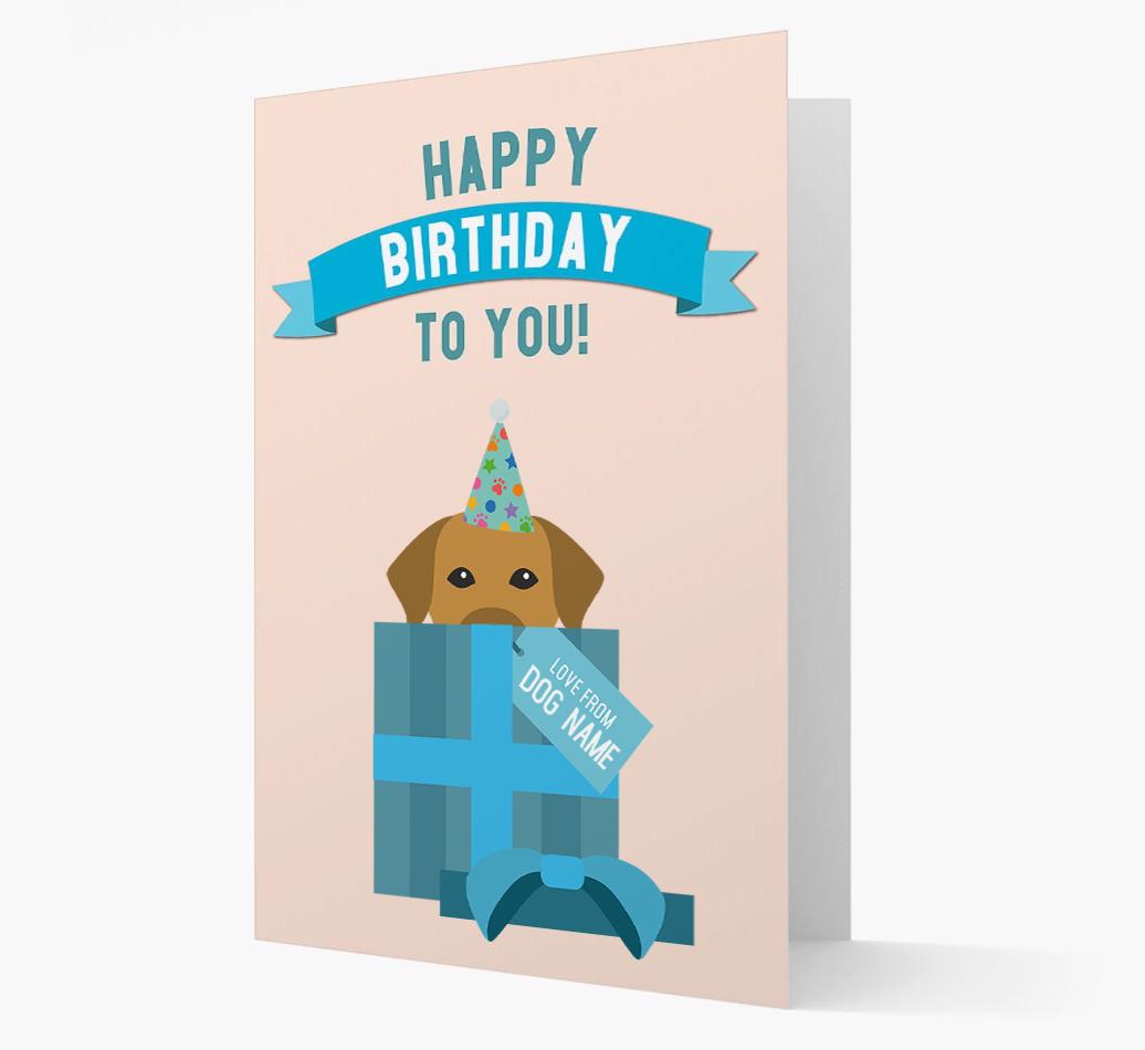Personalized 'Happy Birthday to you! Love {dogsName}' Card