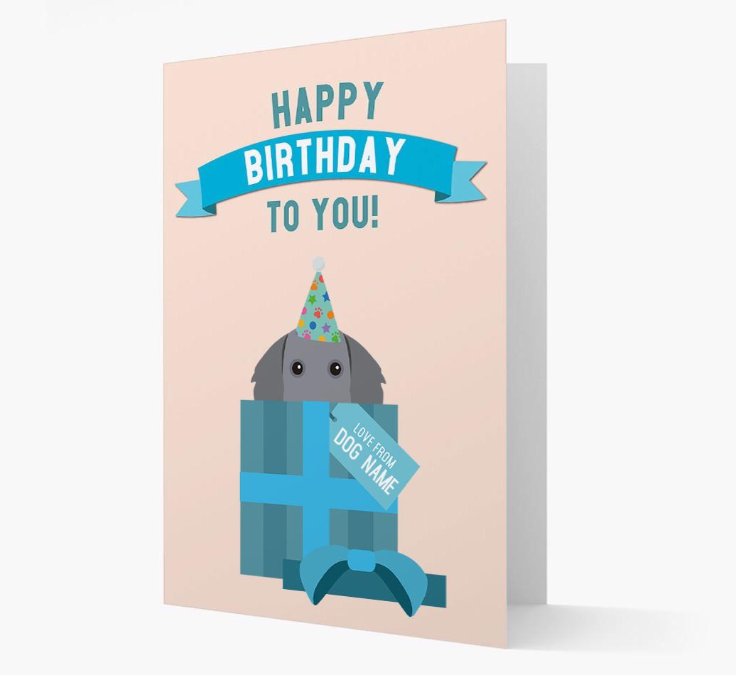 Personalized 'Happy Birthday to you! Love {dogsName}' Card