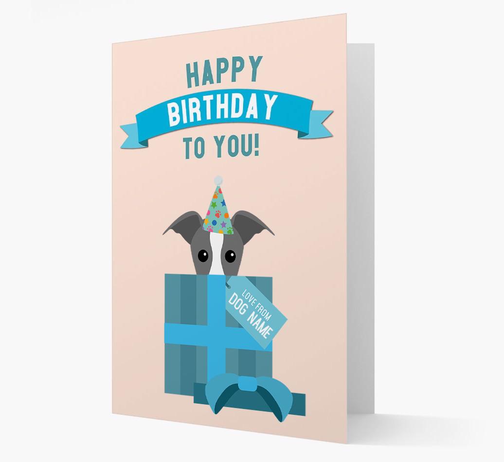 Personalized 'Happy Birthday to you! Love {dogsName}' Card