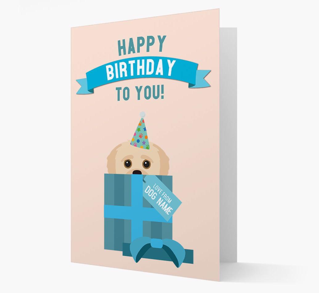 Personalized 'Happy Birthday to you! Love {dogsName}' Card