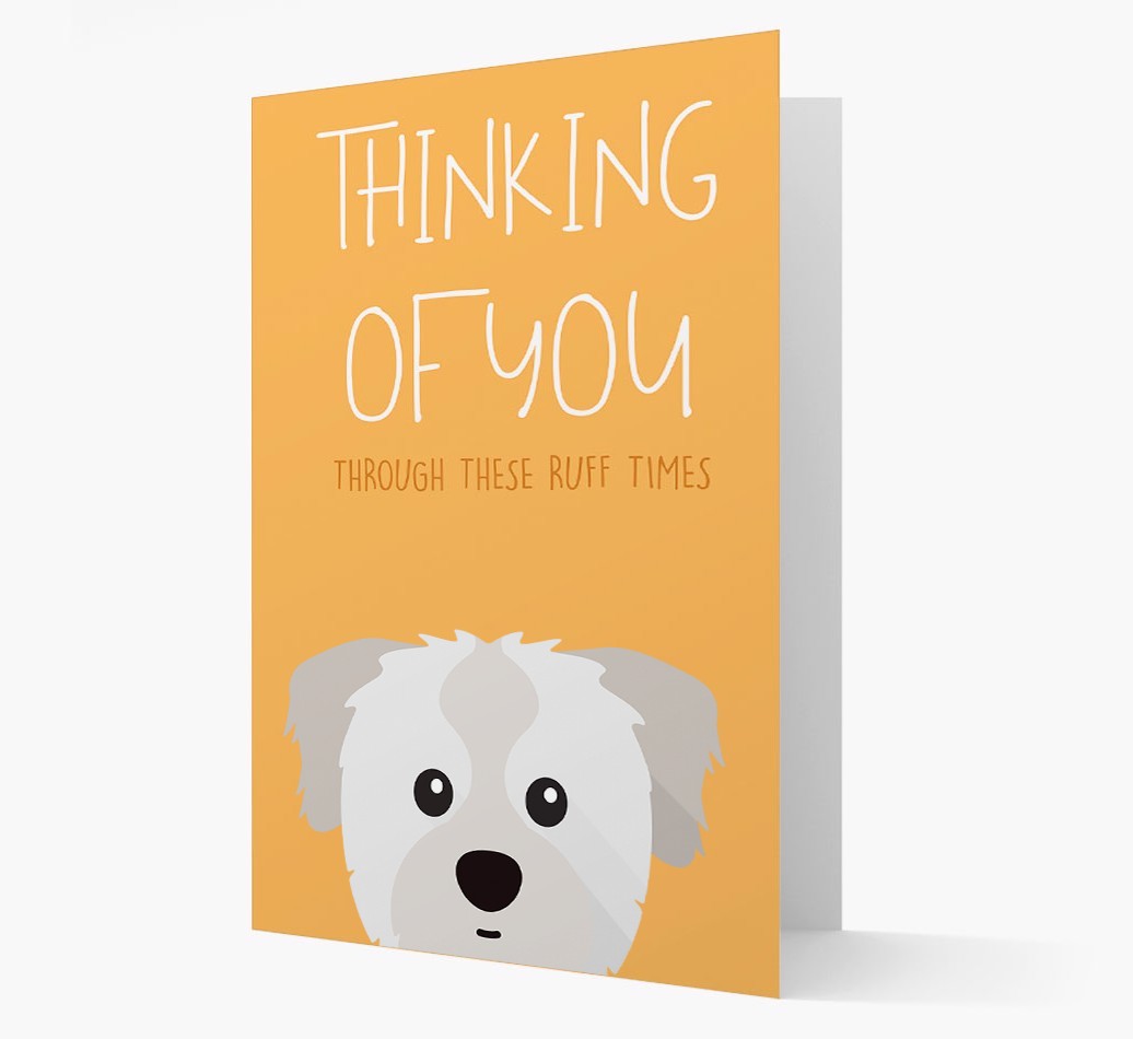'Thinking of You Through These Ruff Times' Card with {breedFullName} Icon