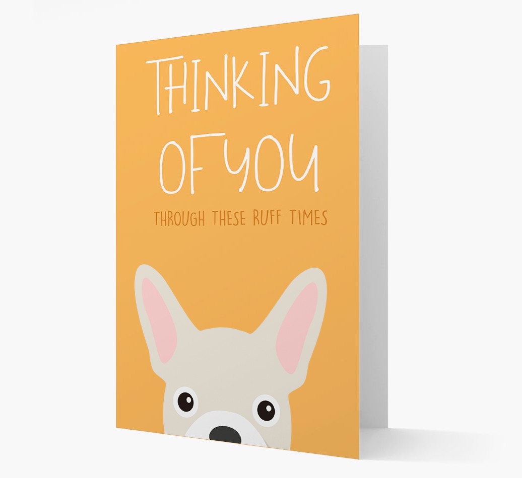 'Thinking of You Through These Ruff Times' Card with {breedFullName} Icon