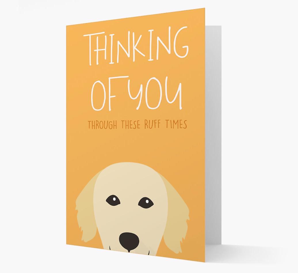 'Thinking of You Through These Ruff Times' Card with {breedFullName} Icon