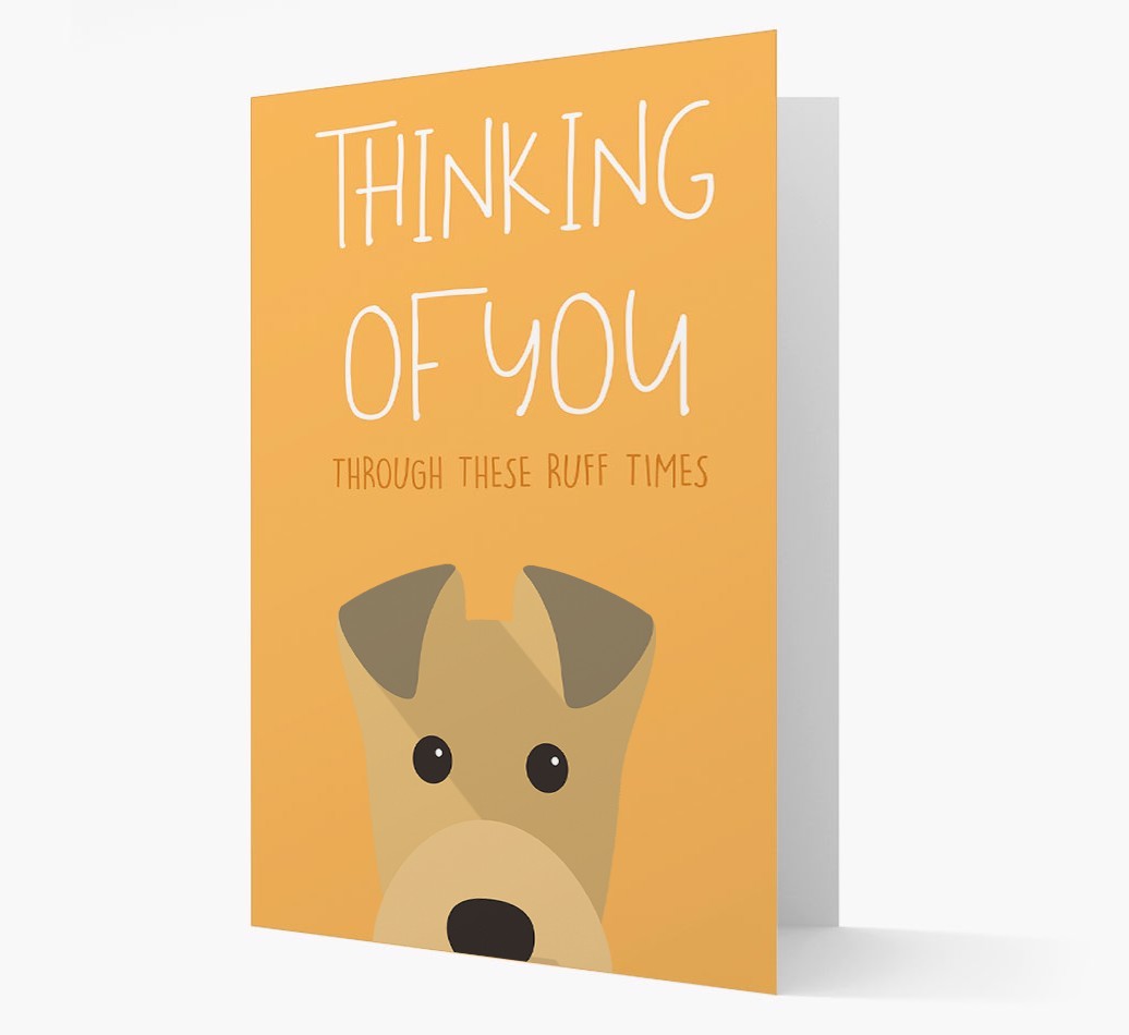 'Thinking of You Through These Ruff Times' Card with {breedFullName} Icon