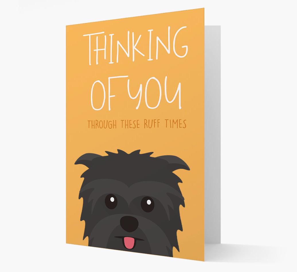 'Thinking of You Through These Ruff Times' Card with {breedFullName} Icon