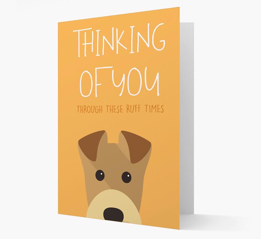 'Thinking of You Through These Ruff Times' Card with {breedFullName} Icon