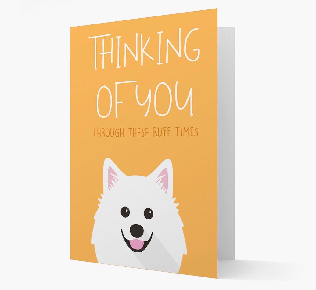 'Thinking of You Through These Ruff Times' Card with {breedFullName} Icon