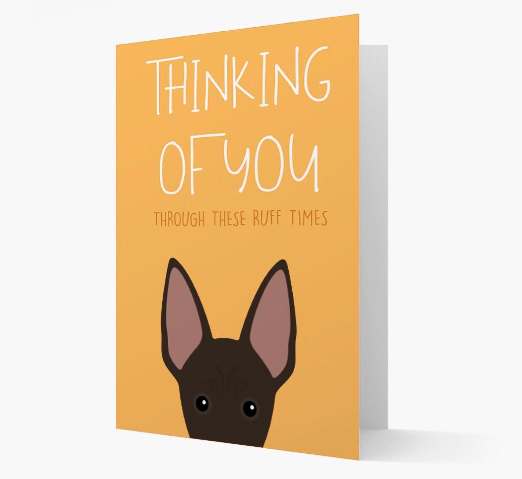 'Thinking of You Through These Ruff Times' Card with {breedFullName} Icon