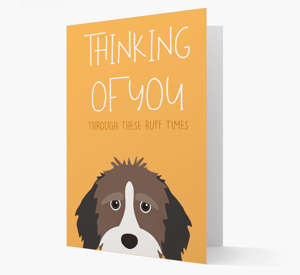 'Thinking of You Through These Ruff Times' Card with {breedFullName} Icon