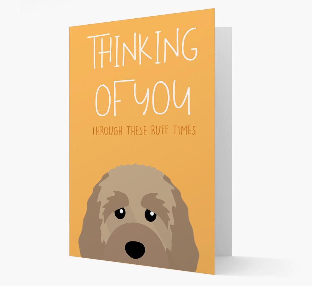 'Thinking of You Through These Ruff Times' Card with {breedFullName} Icon