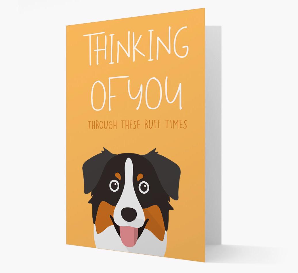 'Thinking of You Through These Ruff Times' Card with {breedFullName} Icon