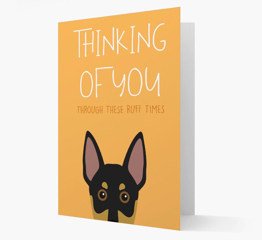 'Thinking of You Through These Ruff Times' Card with {breedFullName} Icon