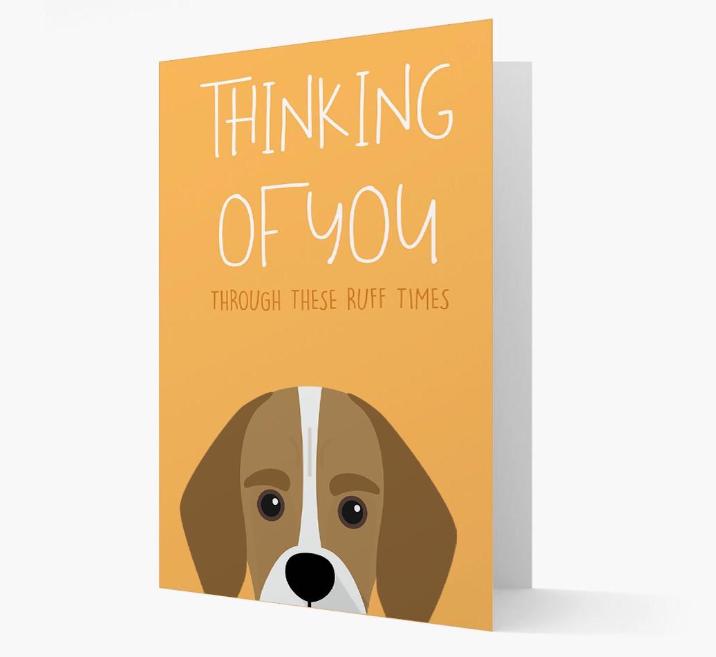 'Thinking of You Through These Ruff Times' Card with {breedFullName} Icon