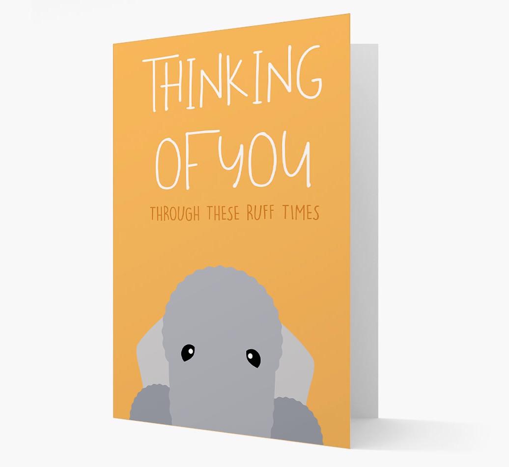 'Thinking of You Through These Ruff Times' Card with {breedFullName} Icon