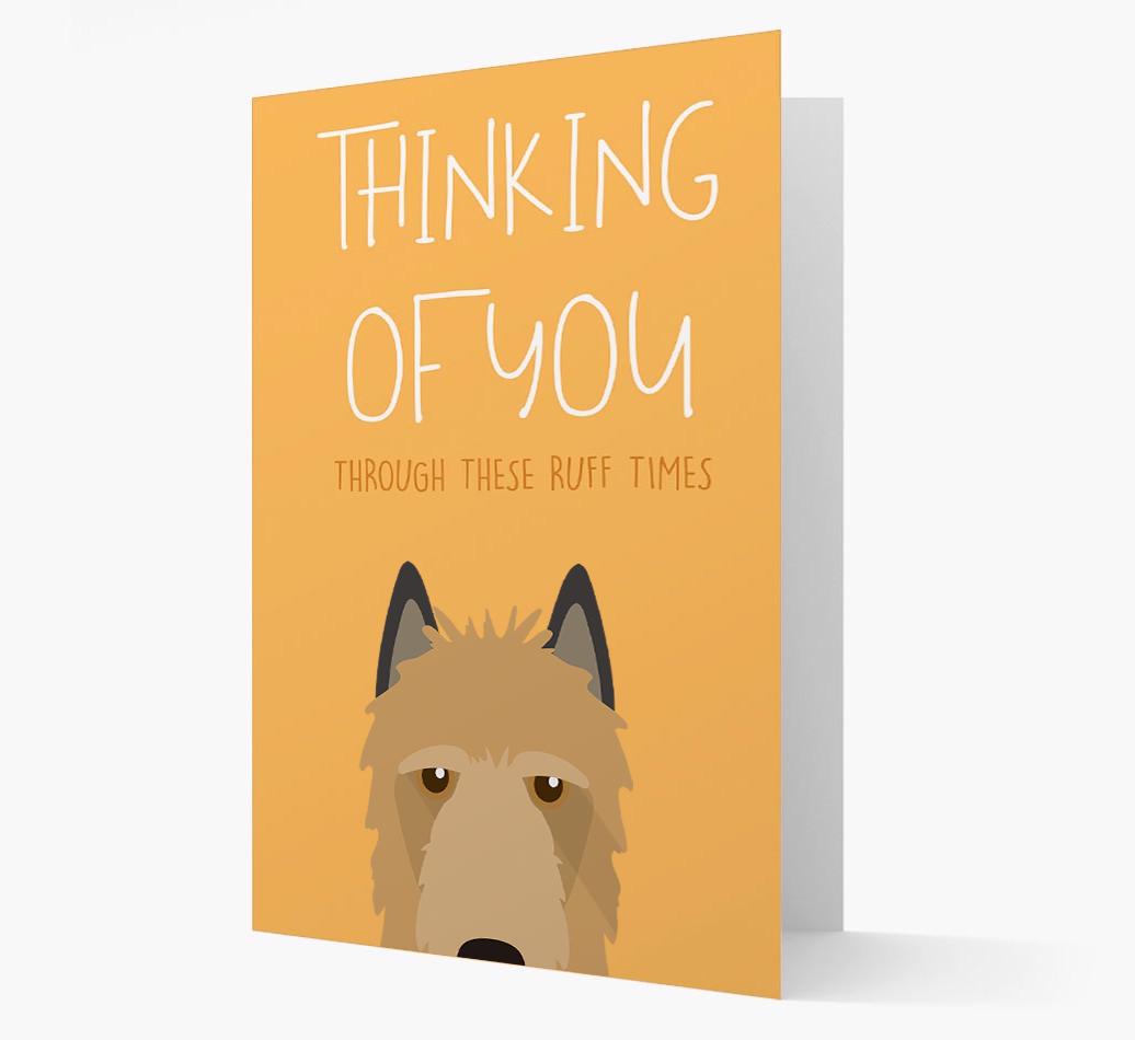 'Thinking of You Through These Ruff Times' Card with {breedFullName} Icon