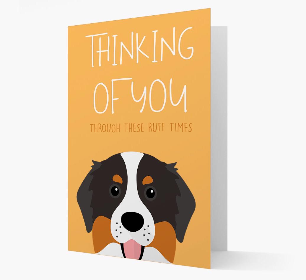 'Thinking of You Through These Ruff Times' Card with {breedFullName} Icon