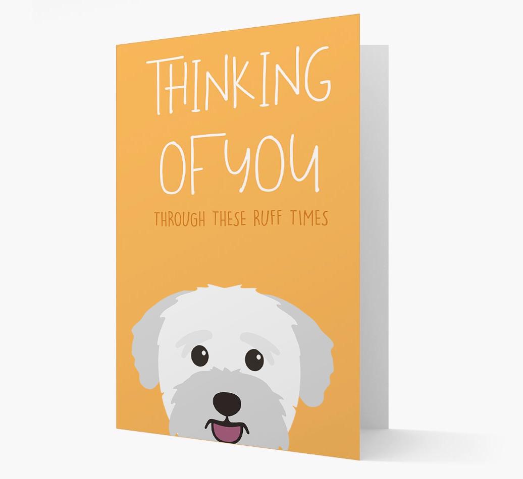 'Thinking of You Through These Ruff Times' Card with {breedFullName} Icon