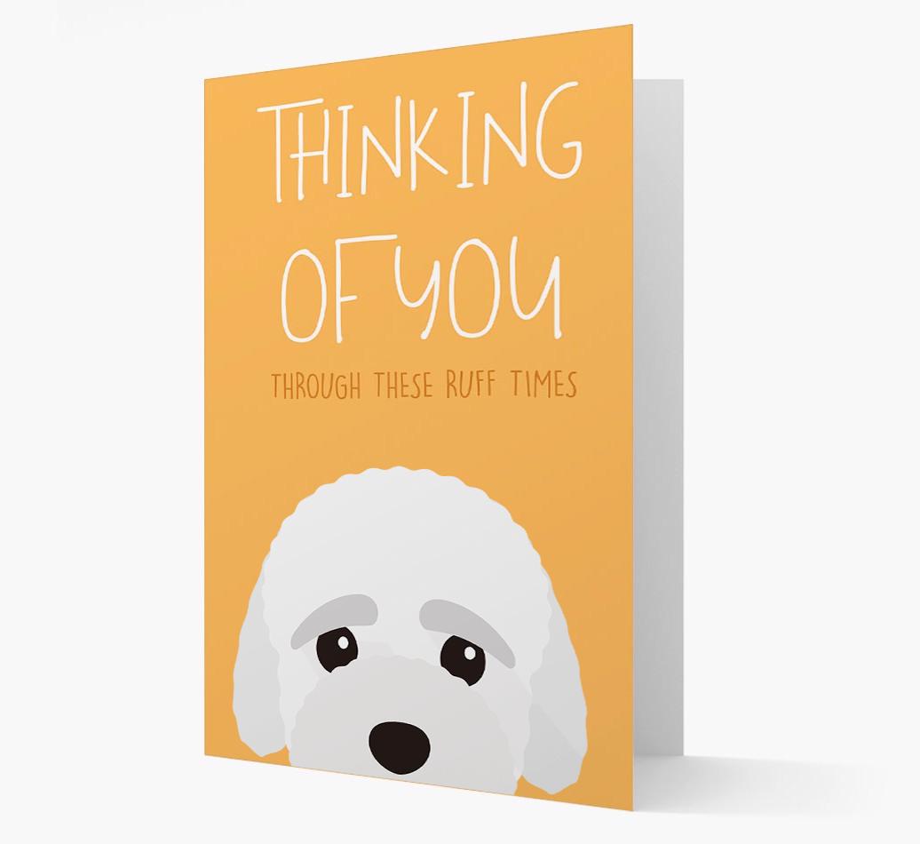 'Thinking of You Through These Ruff Times' Card with {breedFullName} Icon