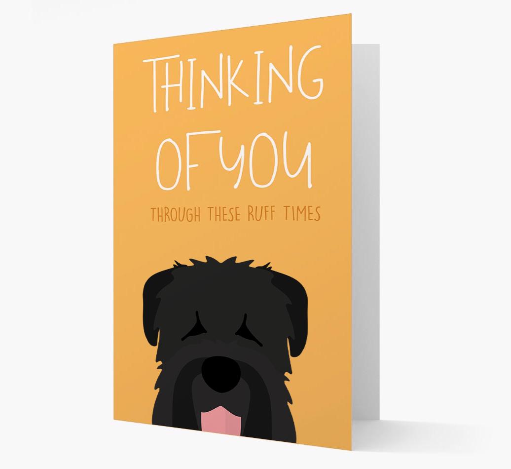 'Thinking of You Through These Ruff Times' Card with {breedFullName} Icon