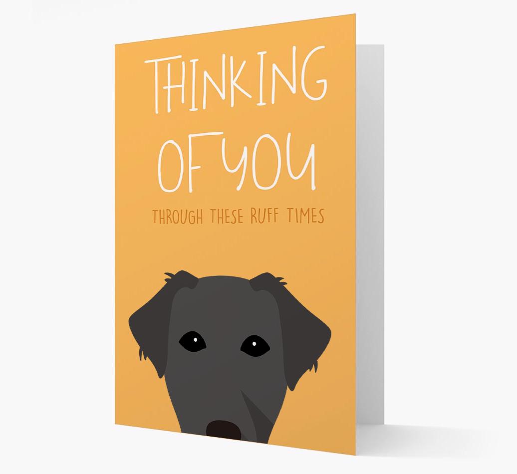 'Thinking of You Through These Ruff Times' Card with {breedFullName} Icon