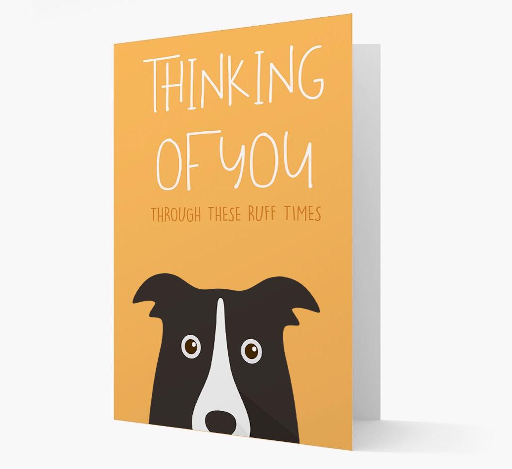 'Thinking of You Through These Ruff Times' Card with {breedFullName} Icon