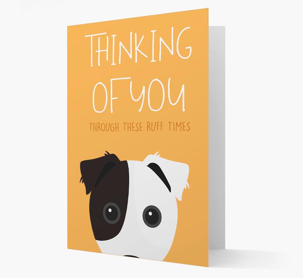 'Thinking of You Through These Ruff Times' Card with {breedFullName} Icon