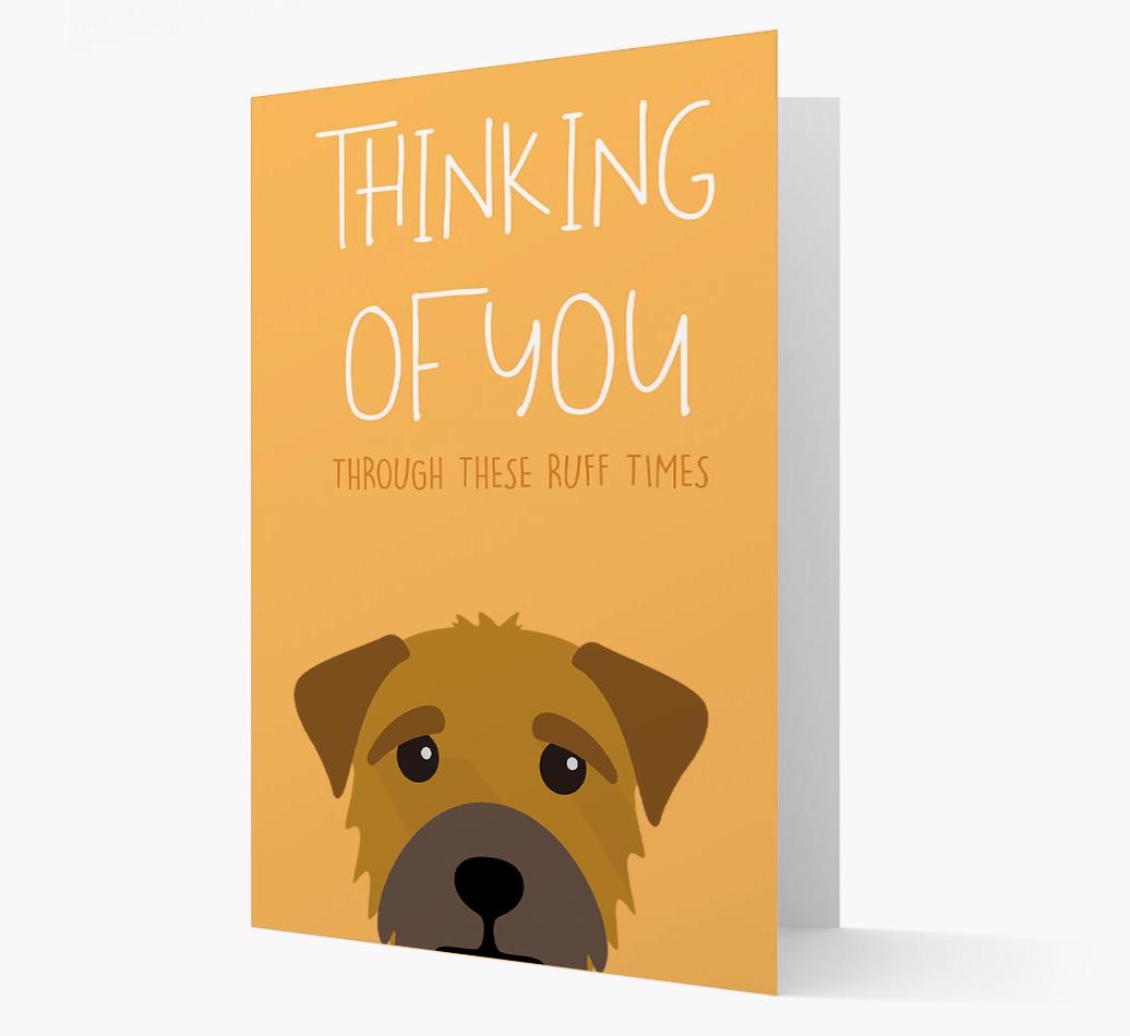 'Thinking of You Through These Ruff Times' Card with {breedFullName} Icon