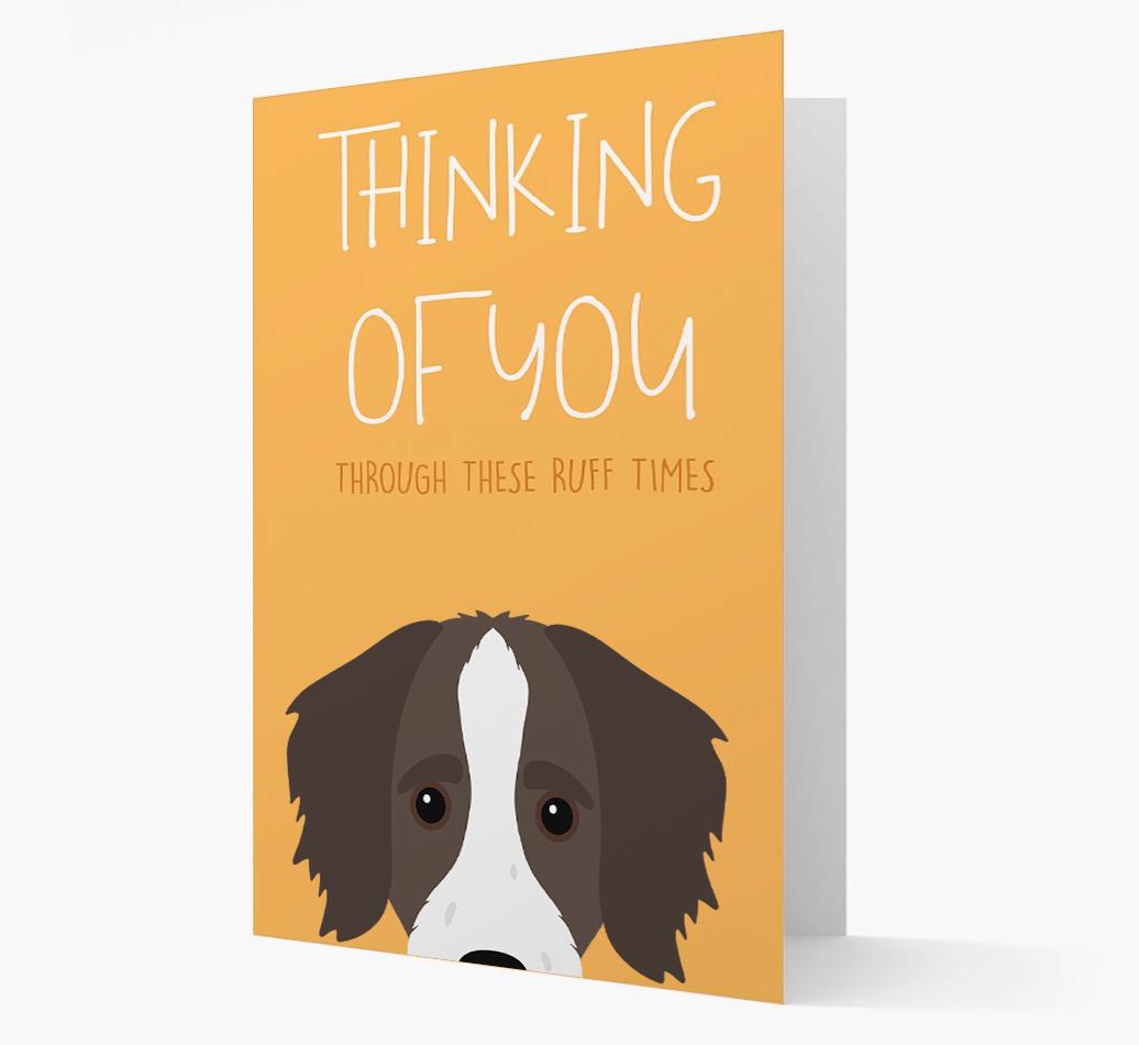 'Thinking of You Through These Ruff Times' Card with {breedFullName} Icon
