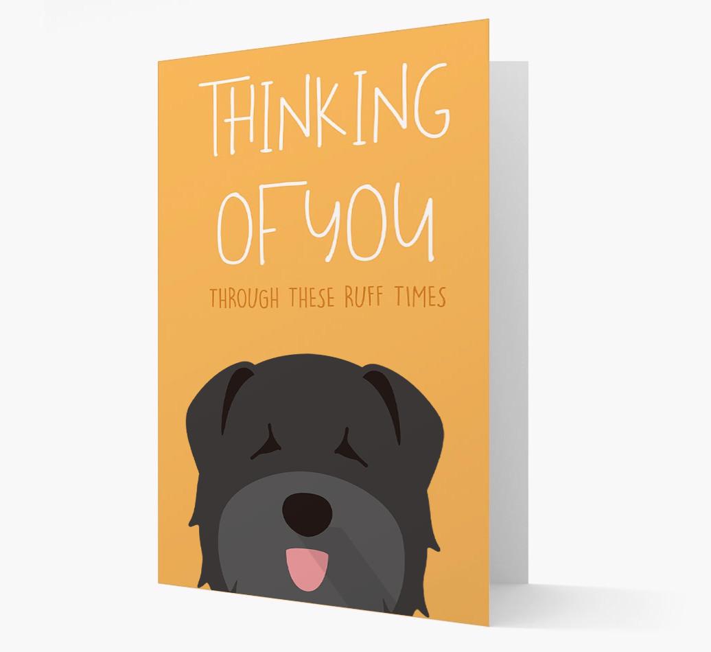 'Thinking of You Through These Ruff Times' Card with {breedFullName} Icon