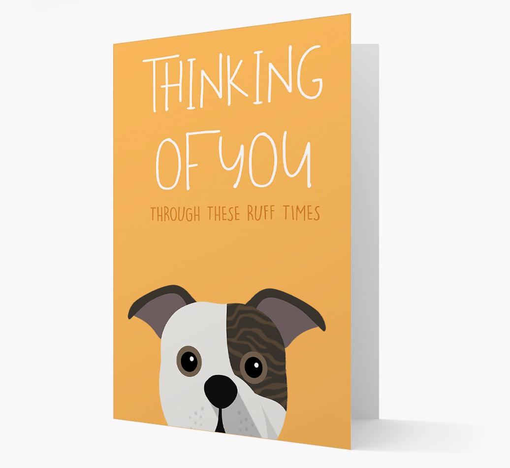 'Thinking of You Through These Ruff Times' Card with {breedFullName} Icon