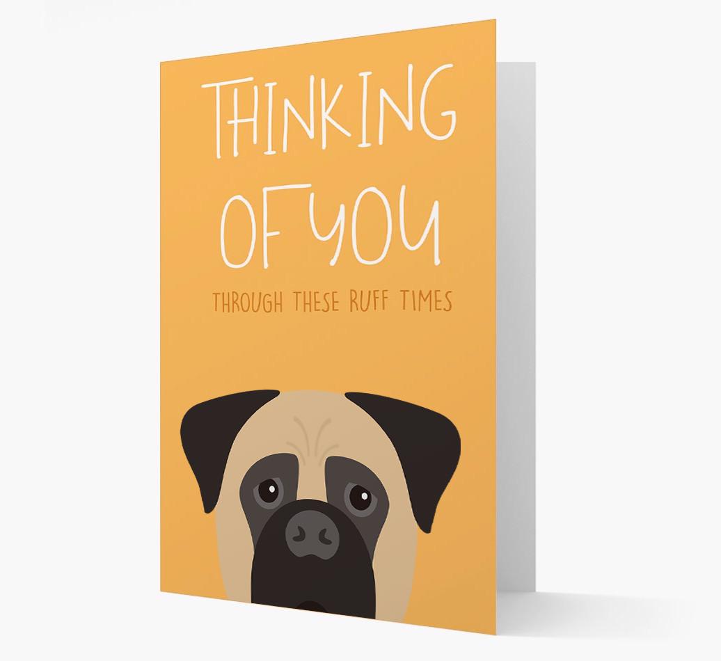 'Thinking of You Through These Ruff Times' Card with {breedFullName} Icon