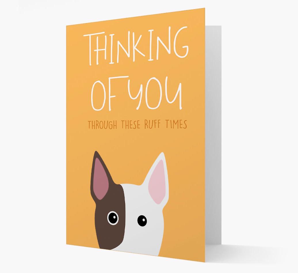 'Thinking of You Through These Ruff Times' Card with {breedFullName} Icon