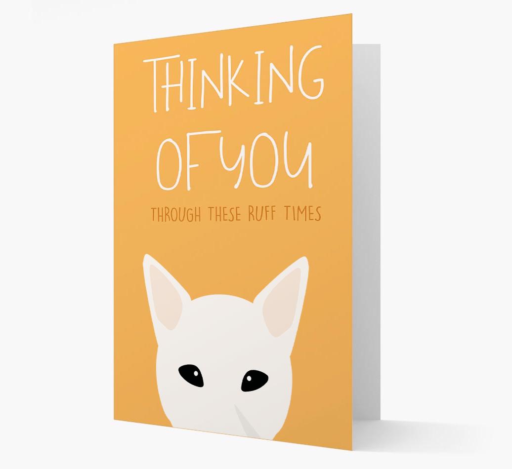 'Thinking of You Through These Ruff Times' Card with {breedFullName} Icon