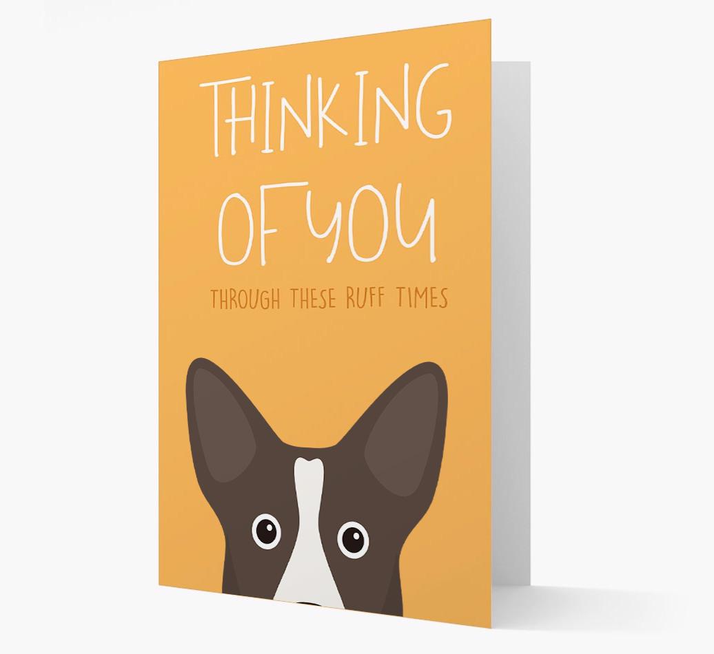 'Thinking of You Through These Ruff Times' Card with {breedFullName} Icon