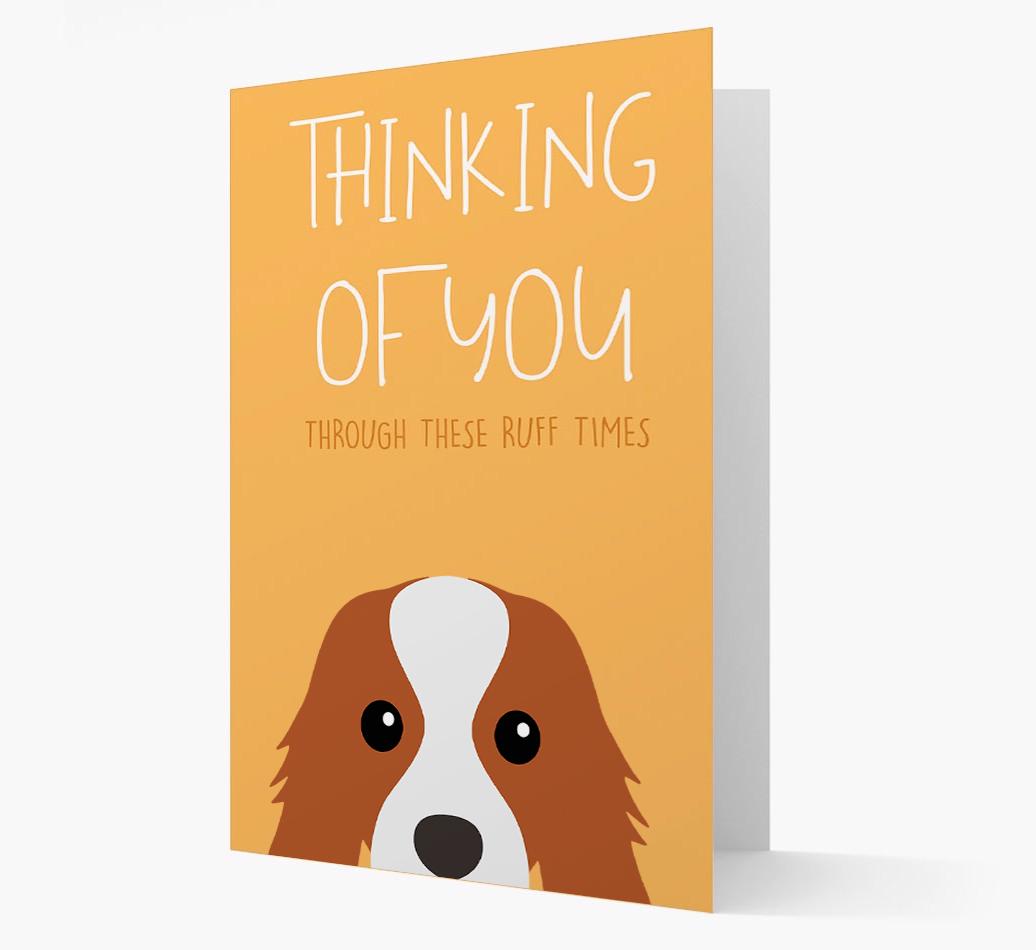 'Thinking of You Through These Ruff Times' Card with {breedFullName} Icon