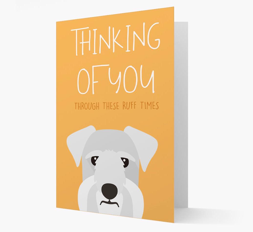 'Thinking of You Through These Ruff Times' Card with {breedFullName} Icon