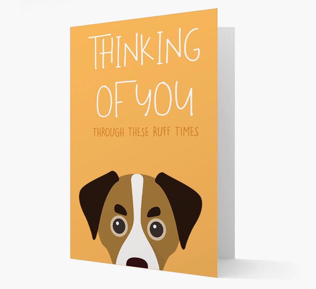 'Thinking of You Through These Ruff Times' Card with {breedFullName} Icon