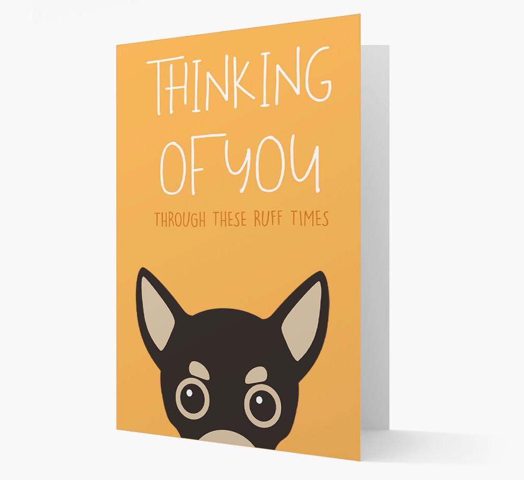 'Thinking of You Through These Ruff Times' Card with {breedFullName} Icon
