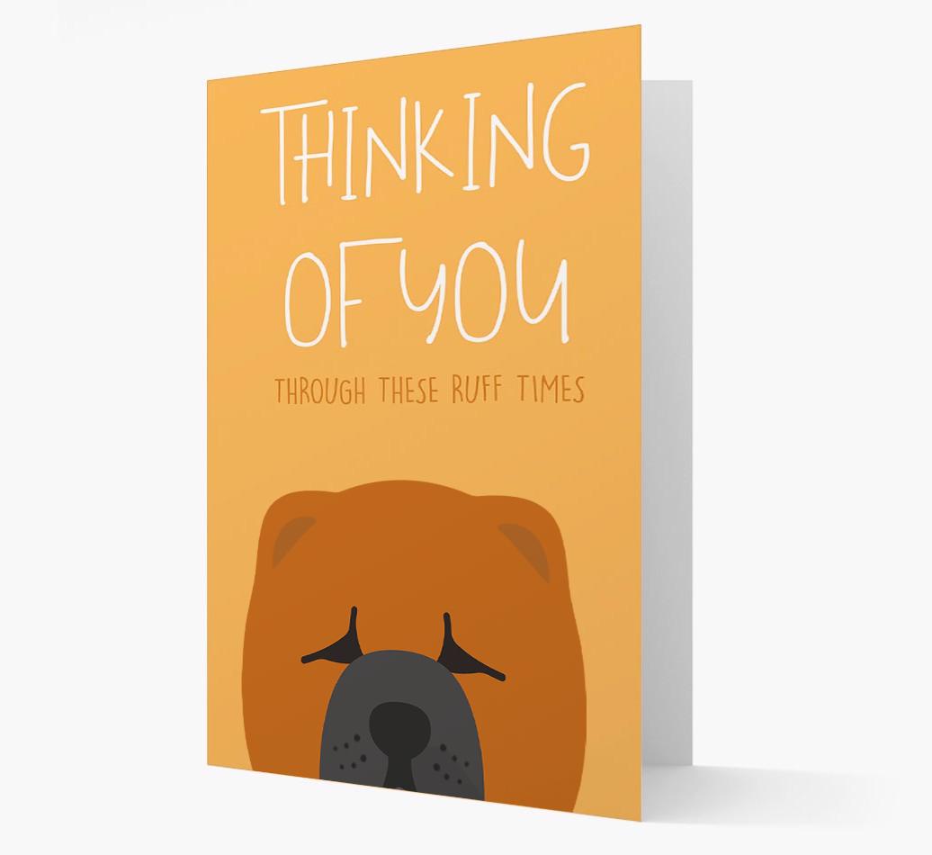 'Thinking of You Through These Ruff Times' Card with {breedFullName} Icon