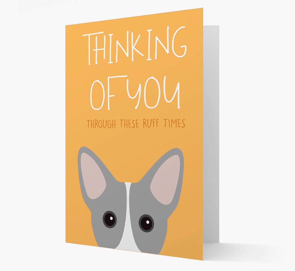 'Thinking of You Through These Ruff Times' Card with {breedFullName} Icon