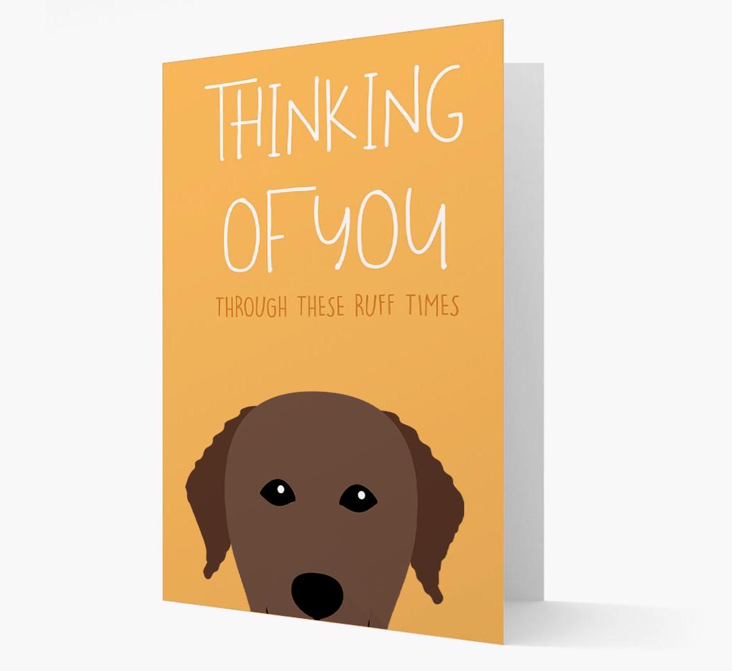 'Thinking of You Through These Ruff Times' Card with {breedFullName} Icon