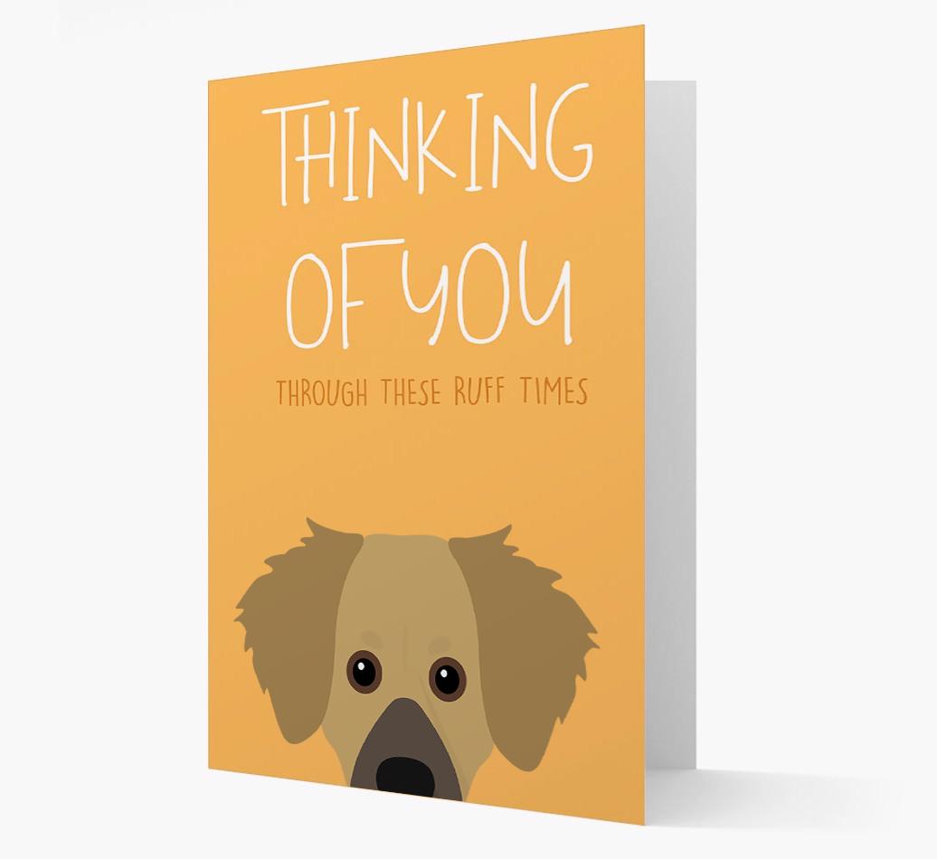 'Thinking of You Through These Ruff Times' Card with {breedFullName} Icon