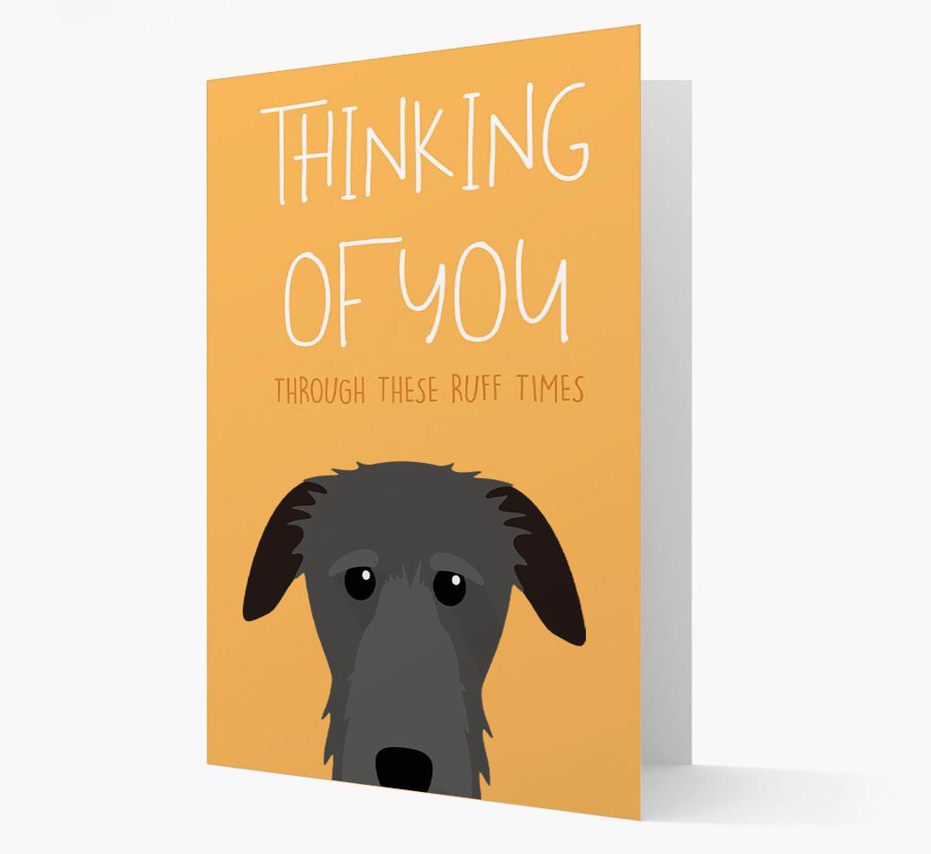 'Thinking of You Through These Ruff Times' Card with {breedFullName} Icon