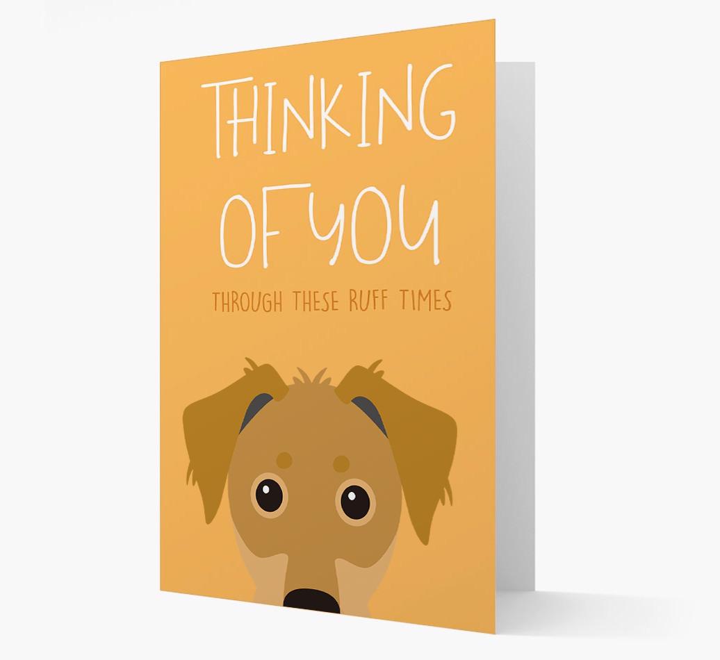 'Thinking of You Through These Ruff Times' Card with {breedFullName} Icon