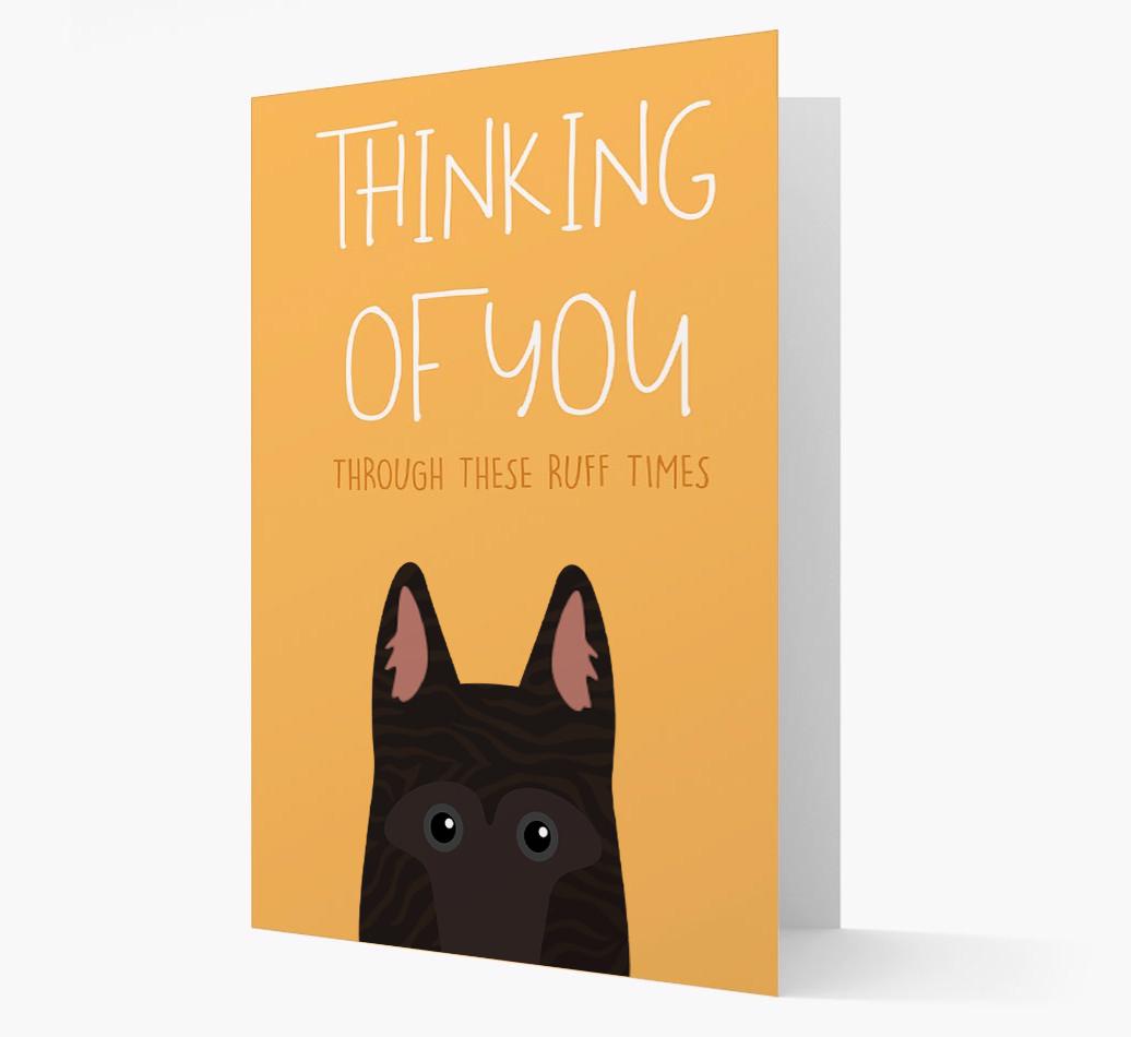 'Thinking of You Through These Ruff Times' Card with {breedFullName} Icon