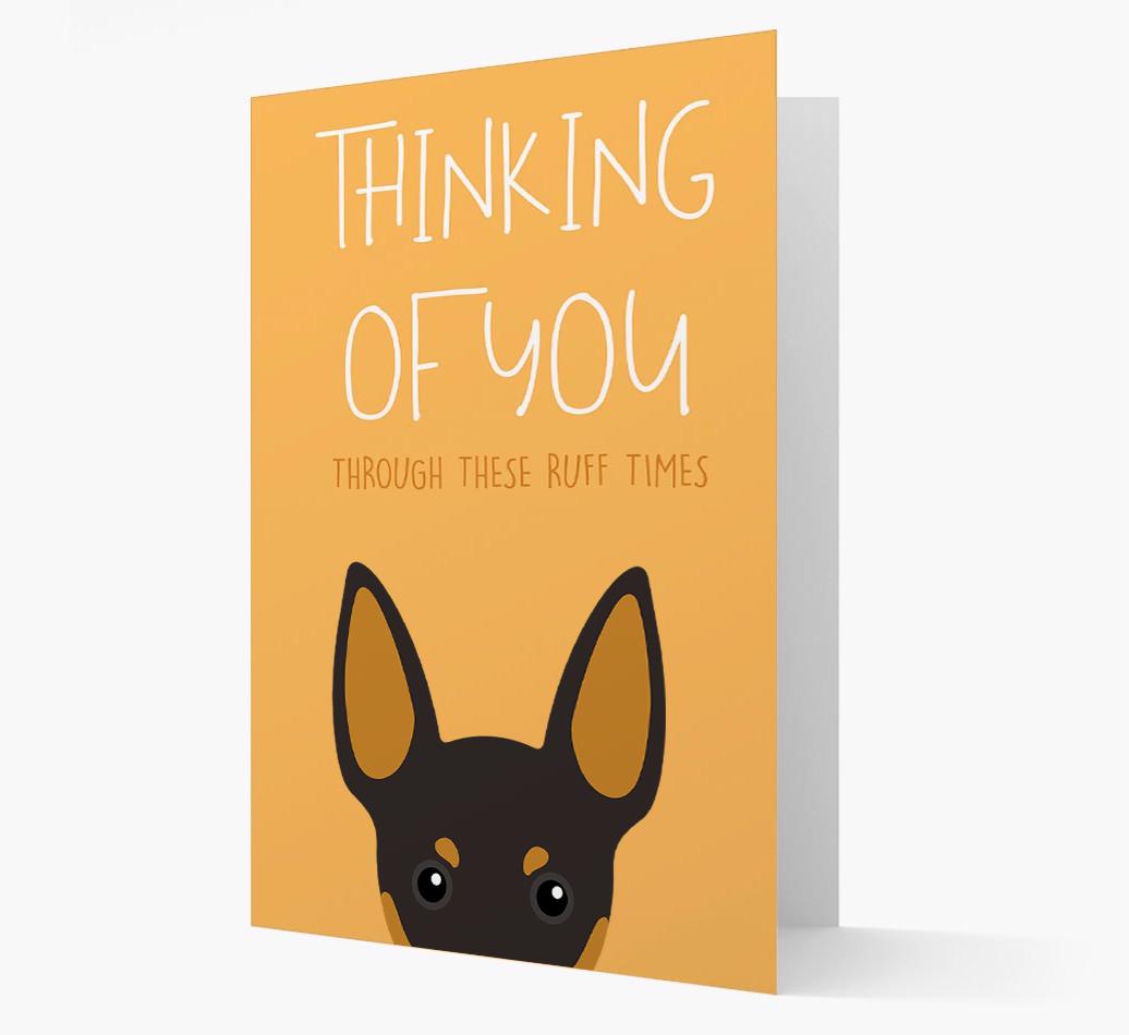 'Thinking of You Through These Ruff Times' Card with {breedFullName} Icon