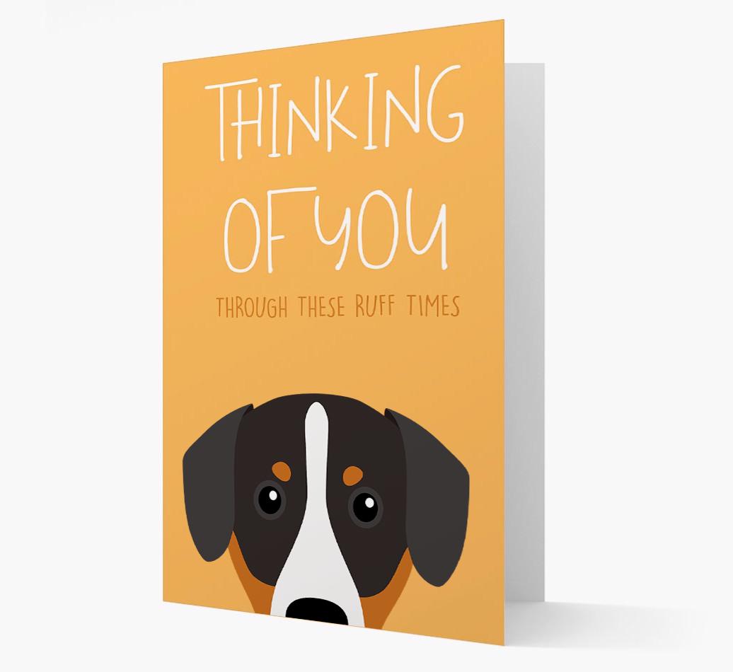 'Thinking of You Through These Ruff Times' Card with {breedFullName} Icon