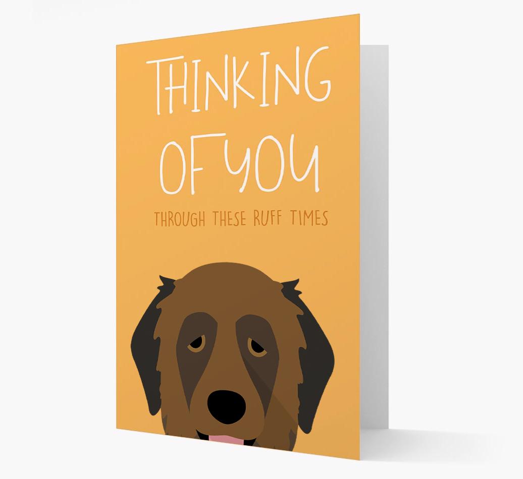 'Thinking of You Through These Ruff Times' Card with {breedFullName} Icon
